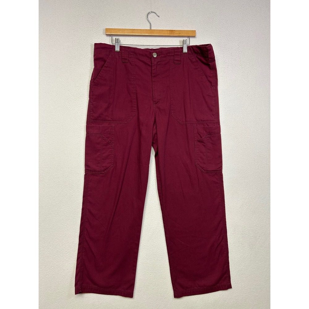 Workwear Medical Carhartt Unisex L Burgundy Ripstop Cargo Scrub Pants